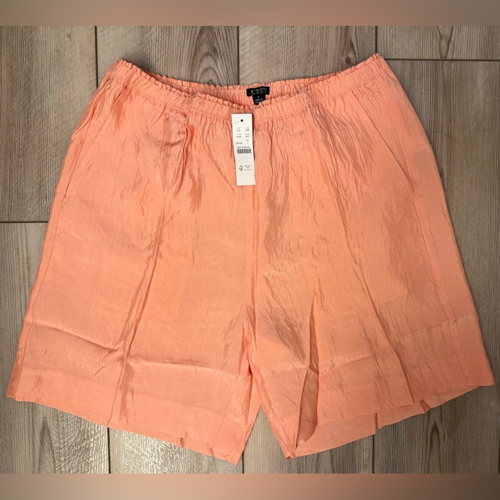 J crew satin shorts NWT